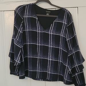 Club Monaco plaid blouse